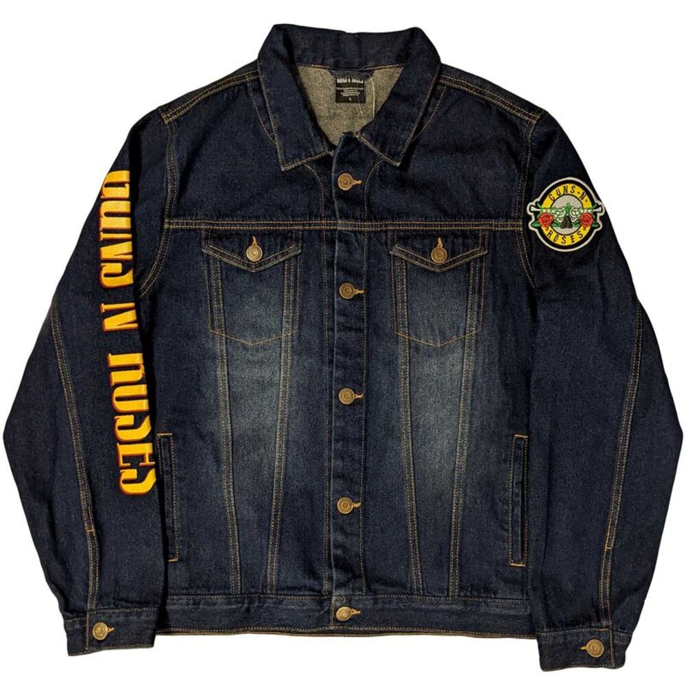 Guns N Roses Unisex Adult Appetite For Destruction Denim Jacket / Blue